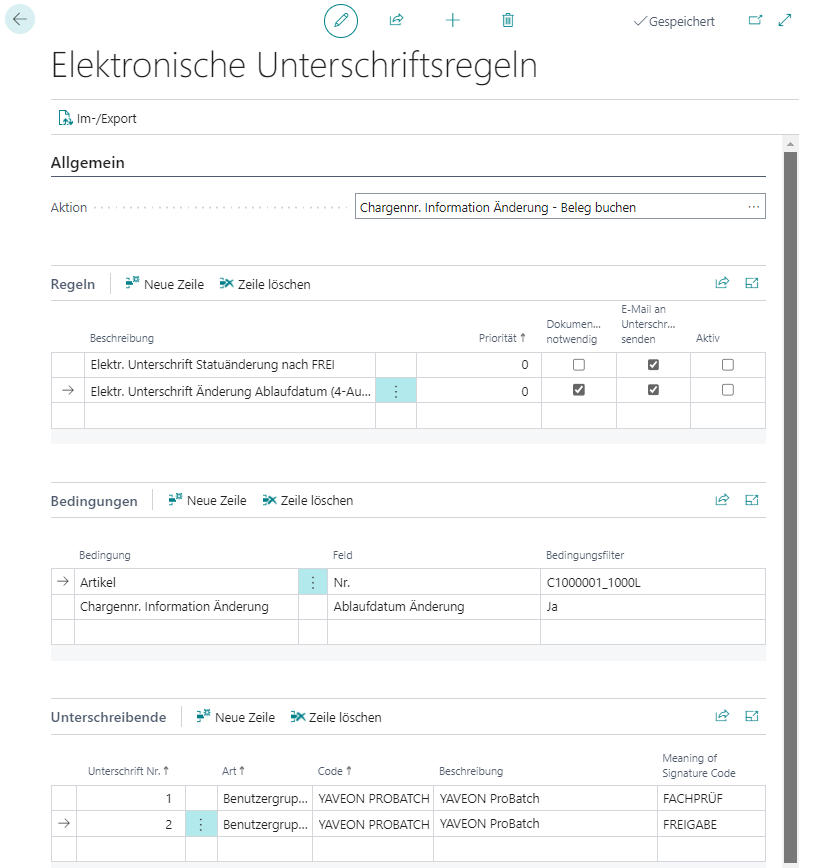 Elektronische Unterschriftsregel