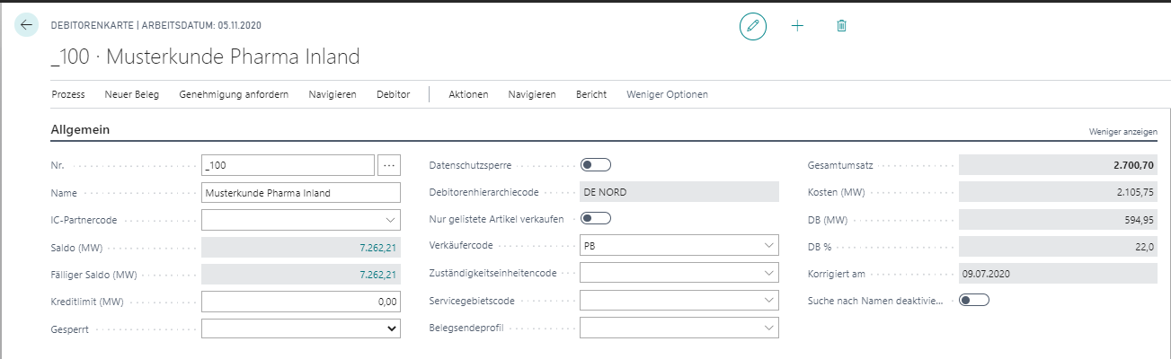 Debitor - nur gelistete Artikel verkaufen