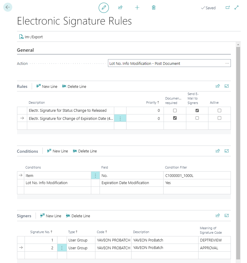 Electronic signature rule