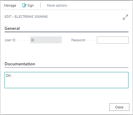 Sign Electronic Signature Request