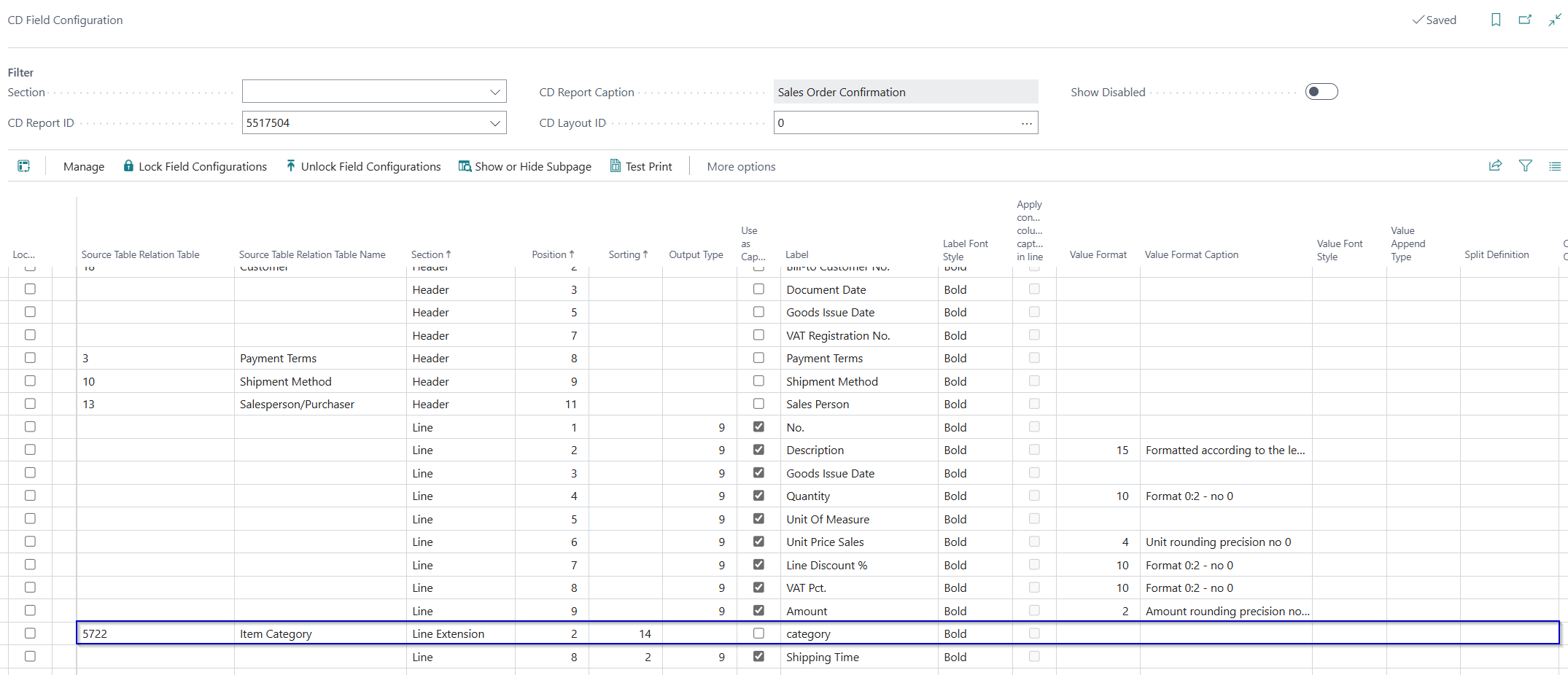 CD line extension field setup2