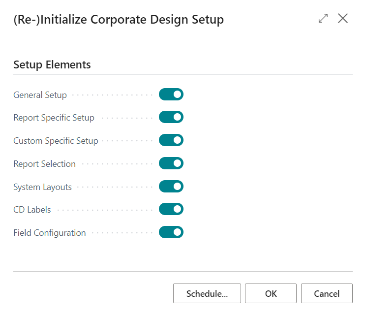 CD Setup Elements
