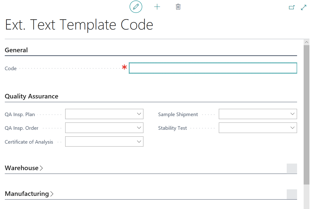 Document Text Template Codes