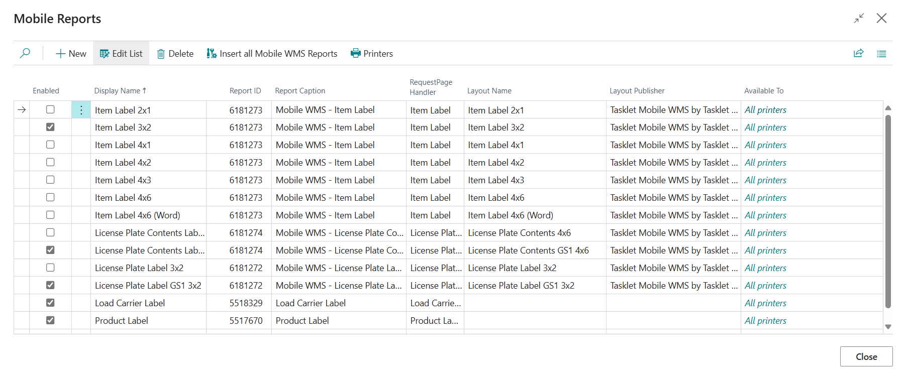 Mobile Reports