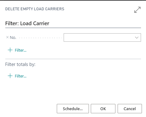 Delete empty load carriers