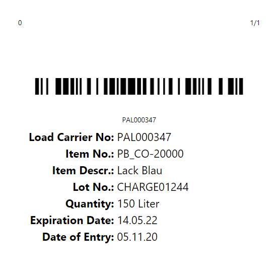 Load carrier label