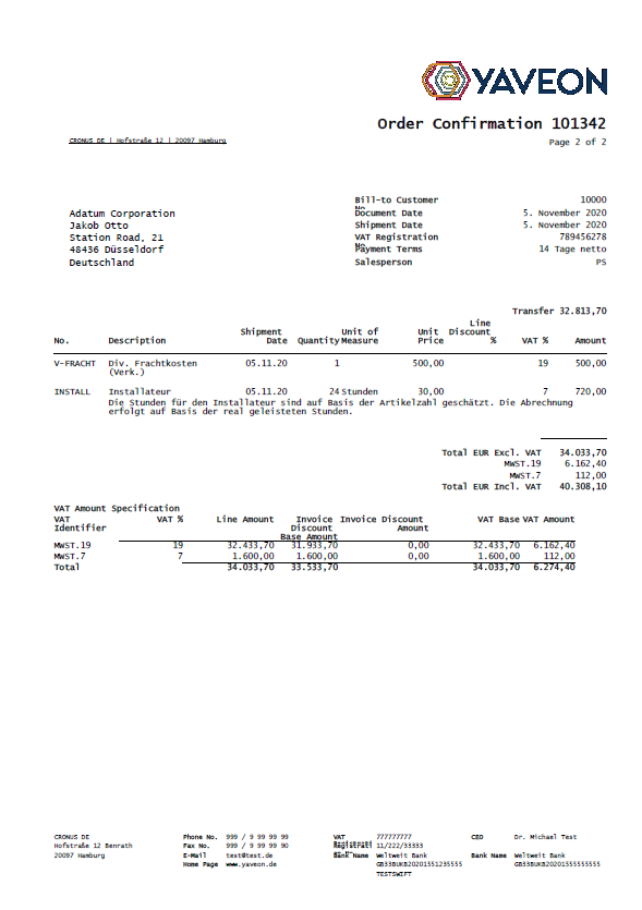 Order Confirmation SYS_BIGHDR Page 2