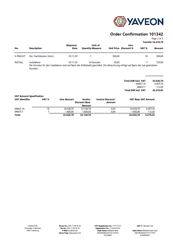 Order Confirmation SYS_FOURCFNOEMAIL Page 2