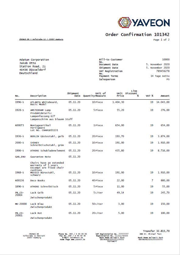 Order Confirmation SYS_FOURCOLFOOTER Page 1