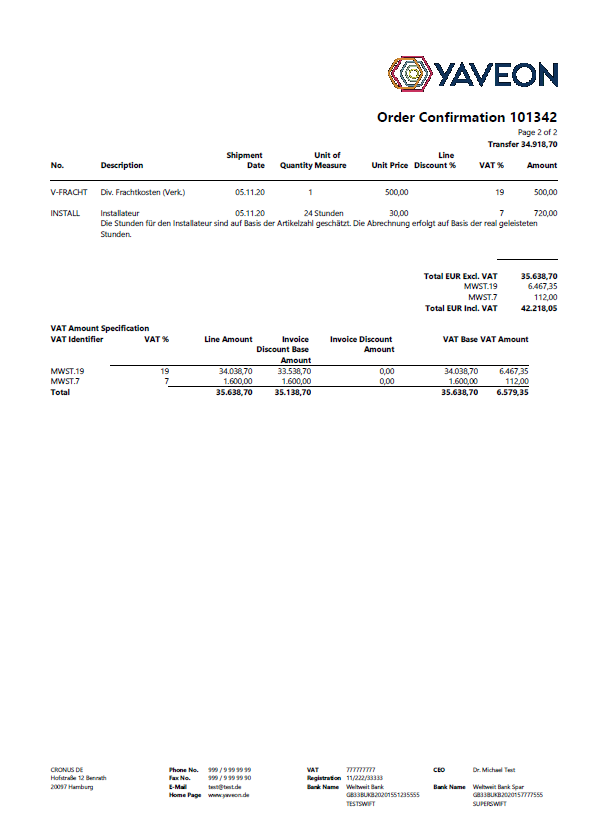 Order Confirmation SYS_SMHDRNOEMAIL Page 2