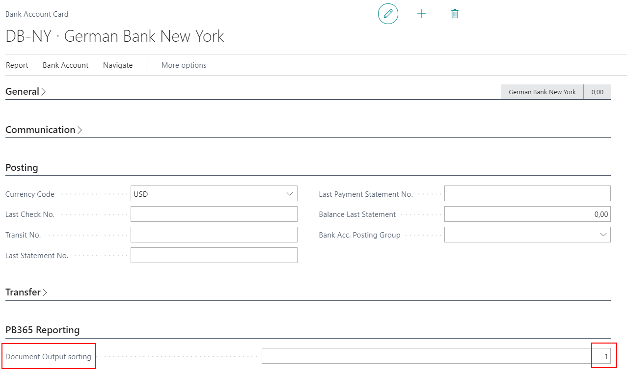 CD Bank Account Example 3