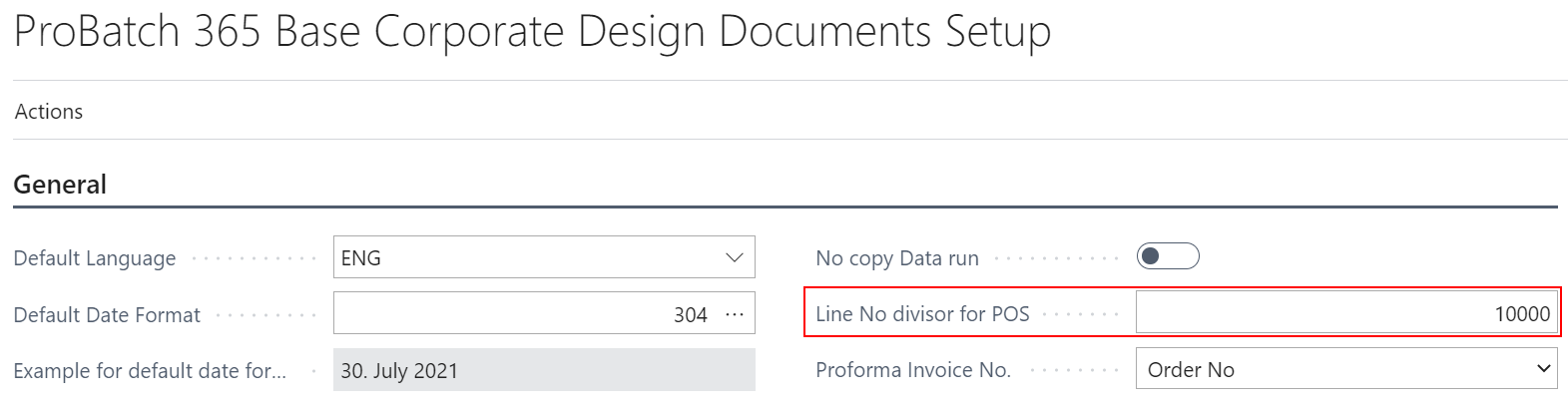 Setup POS Divisor