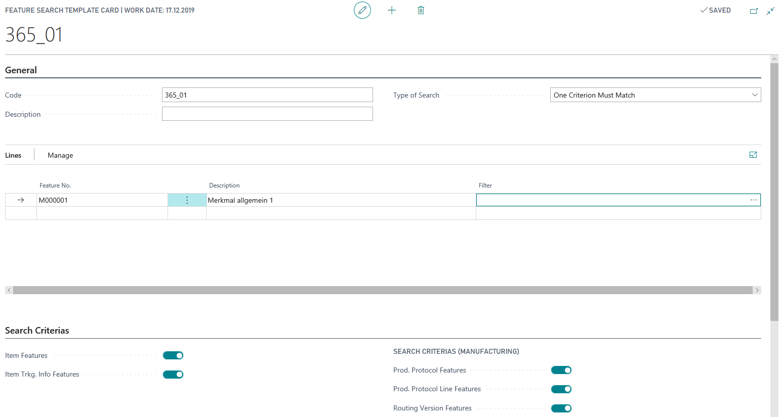 Feature Search Template 