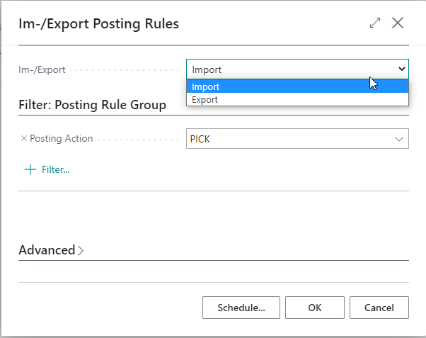 XML-Port für Buchungsregelgruppen