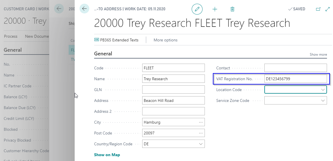 VAT ID Ship-to-Adress