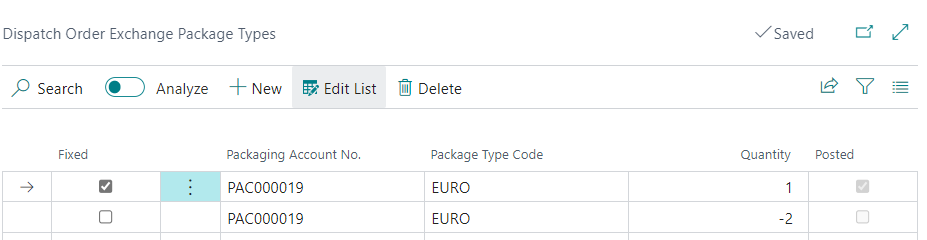Exchange Package Types